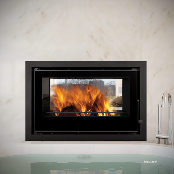 Crystal 98 Double Sided Inset Stove Woodburning Multifuel